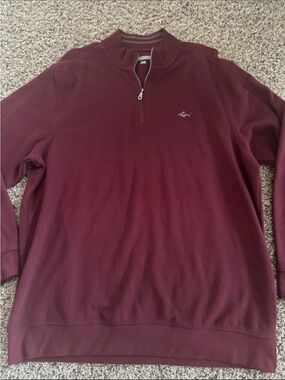 Greg Norman Collection Men's Burgundy Quarter-Zip Pullover